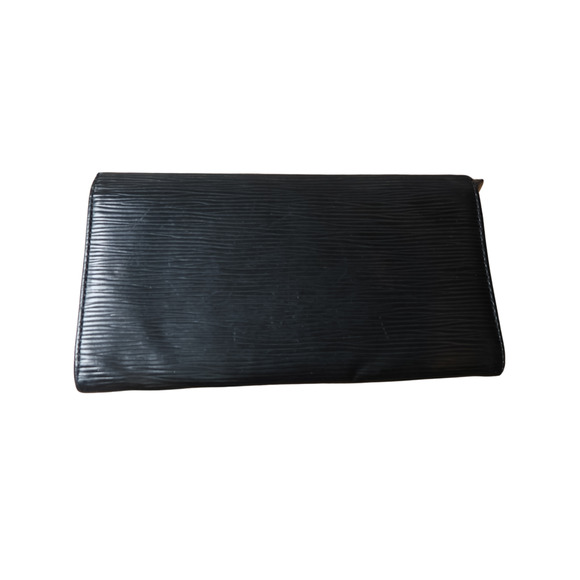 Auth Louis Vuitton Wallet Epi Leather Black LV Bifold Large Snap Button Closure - Picture 6 of 16